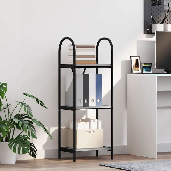 vidaXL Grāmatu plaukts Pelēks Sonoma 40 x 30 x 109 cm