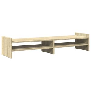 vidaXL monitora paliktnis, ozolkoka, 100x27x20 cm, konstruēts koks