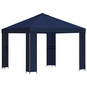 vidaXL Nojume 3 x 3 m Zila Poliesters un tērauds 190 gsm