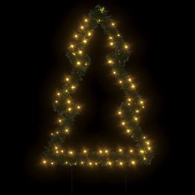 vidaXL Ziemassvētku gaismas dekors, egles forma, 80 LED, 60 cm