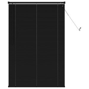 vidaXL Venēcijas žalūzija Regulējams Melna 150 x 80 cm PVC