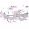 vidaXL Dārza dīvānu komplekts 11 pcs Bē&scaron;a un gai&scaron;i pelēka poliratāns