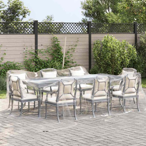 vidaXL Caurspīdīgs brezents ar cilpām 4x4 m PVC