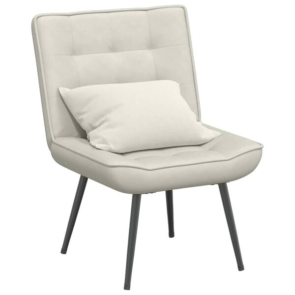 vidaXL Relaxing Chair Cream 64x74x84 cm Velvet