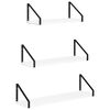vidaXL Sienas plaukti 3 gab. Balts 60 x 16 x 15,5 cm