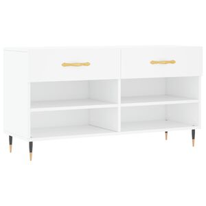vidaXL apavu skapītis, balts, 102x35x55 cm, inženierijas koks