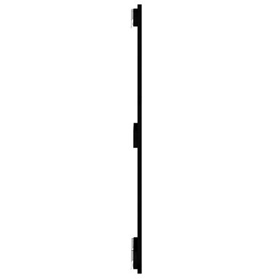 vidaXL sienas galvgalis, melns, 82,5x3x90 cm, priedes masīvkoks
