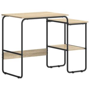 vidaXL Galds ar uzglabā&scaron;anu Sonomas ozols 100 x 50 x 75 cm