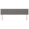 vidaXL gultas galvgaļi, tum&scaron;i pelēks, 180x5x78/88 cm, audums