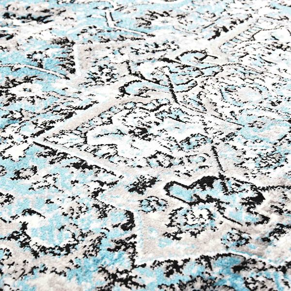 vidaXL Paklājs Gai&scaron;i zils 80 x 150 cm Polietilēns