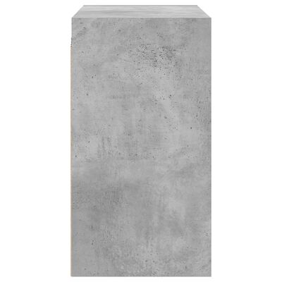 vidaXL skapītis ar stikla durvīm, betona pelēks, 68x37x68,5 cm