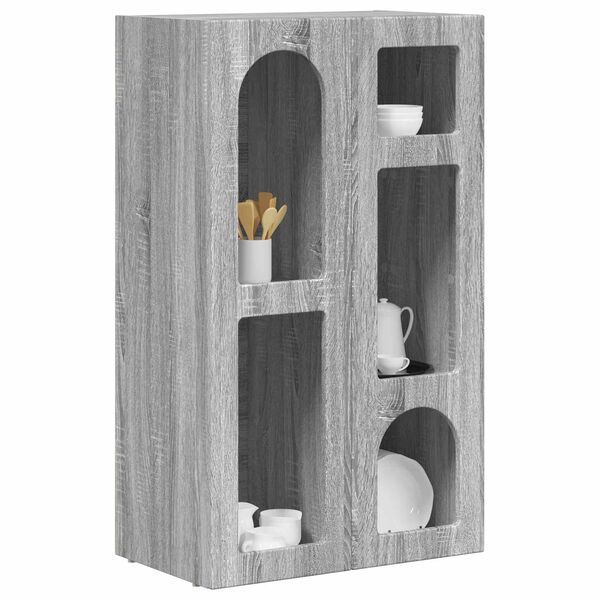 vidaXL Puse Pelēks Sonoma 59 x 35 x 100,5 cm Inženierijas koks