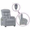 vidaXL masāžas krēsls, paceļams, gai&scaron;i pelēks audums