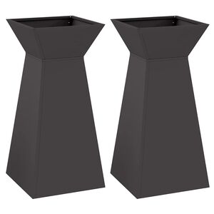 vidaXL Pillāra pods 2 gab. Melns 35 x 35 x 73 cm