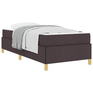 vidaXL Gultas rāmis Tum&scaron;i brūna 80 x 200 cm audums