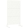vidaXL Privātuma ekrāns Balts Tērauds