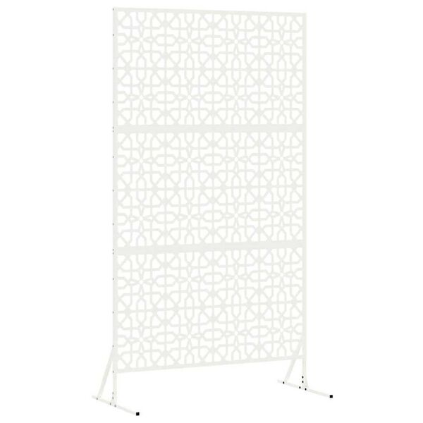 vidaXL Privātuma ekrāns Balts Tērauds