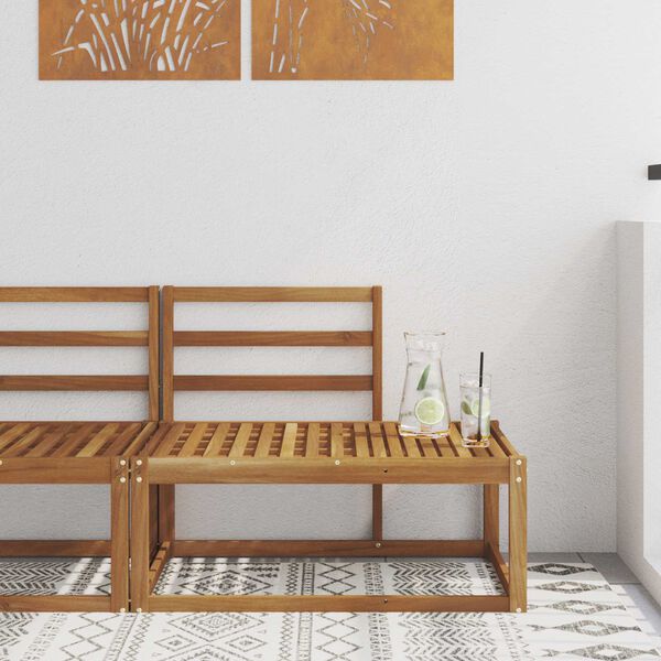 vidaXL Āra galējais dīvāns Dabiska 91 x 63 x 73 cm Cietā akācijas koks