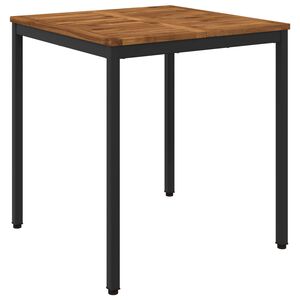 vidaXL Dārza vakariņu galds Dabiska un melna 70 x 68,5 x 75 cm