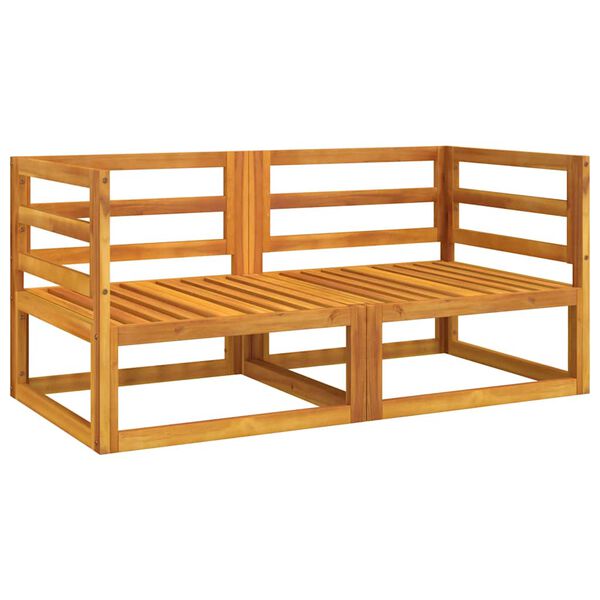 vidaXL stūra dīvāni, gaiši pelēki matrači, 2 gab., akācijas masīvkoks