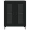 vidaXL kumode, melna, 69,5x34x90 cm, inženierijas koks