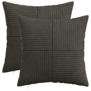 vidaXL Spilvenu pārvalks 2 pcs ALMELO Antracīta 30 x 30 cm kordurojs