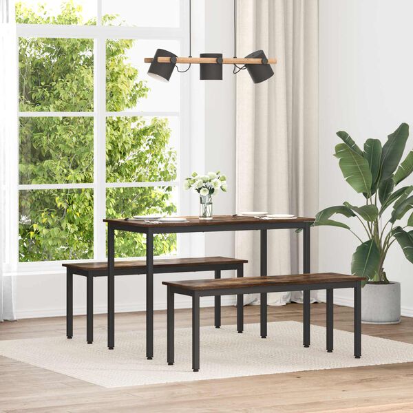 vidaXL sols Dūmu ozols 110 x 35 x 45 cm Inženierijas koks