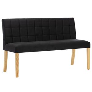 vidaXL sols, 140 cm, melns samts