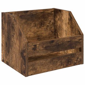 vidaXL Vinila albumu kaste Kūpināts ozols 38 x 30 x 29 cm