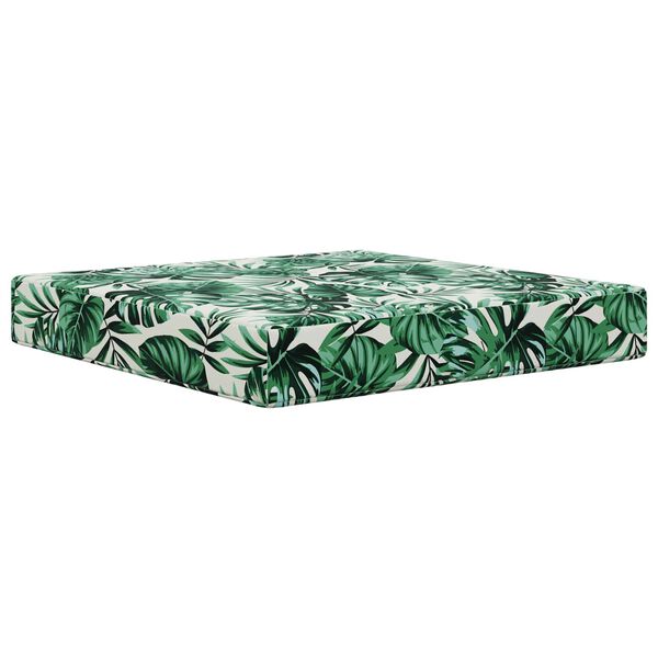 vidaXL Āra dīvāna spilvens 3 pcs Lapu raksts Poliesters