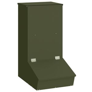 vidaXL Cūku barotava Olīvu zaļ&scaron; 55 x 38 x 76 cm 20 kg