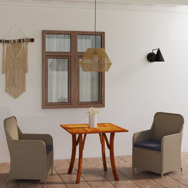 vidaXL 3-daļīgs dārza mēbeļu komplekts, brūns