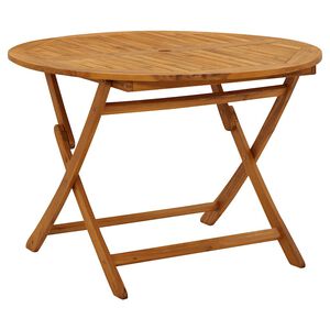 vidaXL saliekams dārza galds, 110 cm, akācijas masīvkoks