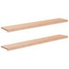 vidaXL Logu palodzes 2 gab. Dabiska 160 x 25 x 2 cm Cietais gobu koks