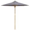 vidaXL Dārza parasols Tum&scaron;i pelēks &Oslash; 270 x 260 cm Bambuss
