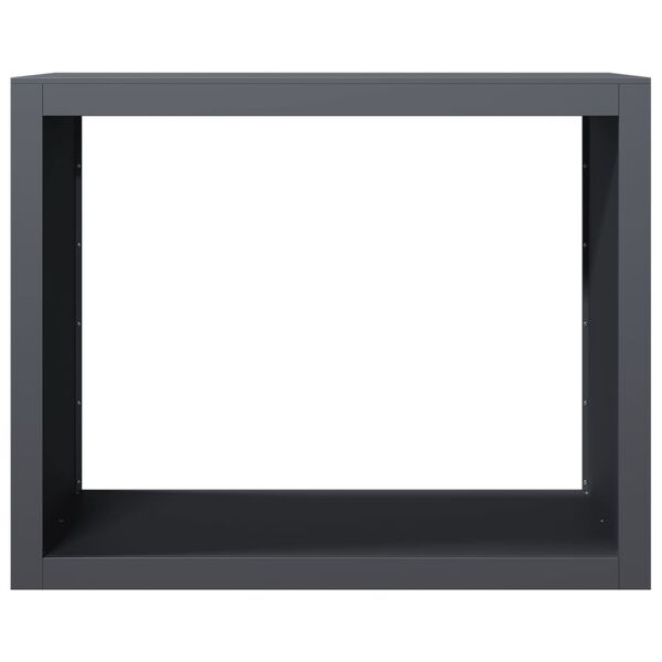 vidaXL malkas uzglabā&scaron;anas statīvs, pelēks, 100x40x80 cm, tērauds