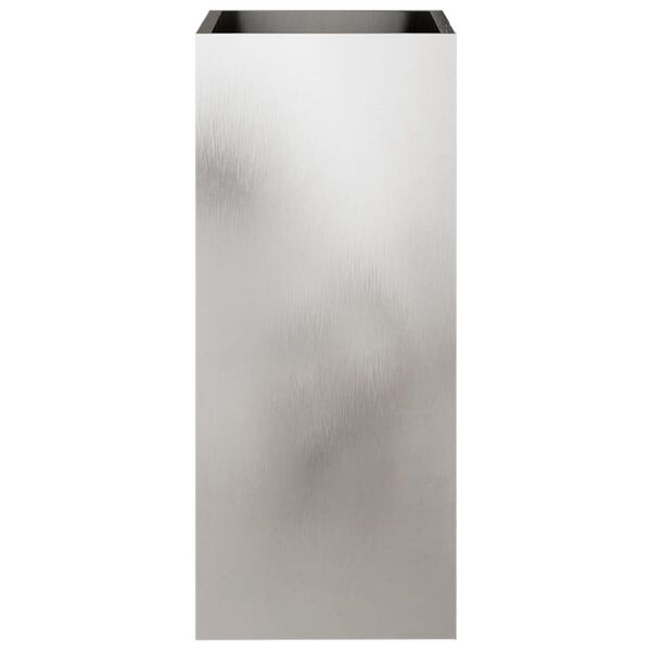 vidaXL puķu kaste, sudrabaina, 32x29x75 cm, nerūsējo&scaron;ais tērauds