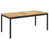 vidaXL Dārza vakariņu galds Balināts un melns 147 x 88,5 x 75 cm