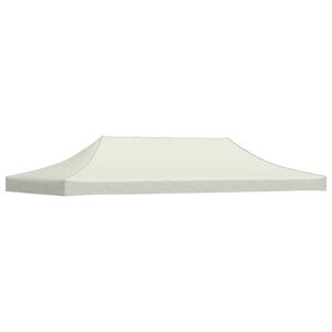 vidaXL dārza nojumes jumts, 3x6 m, krēmkrāsas