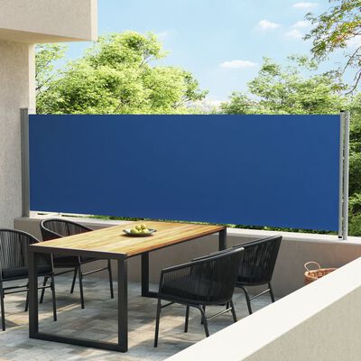 vidaXL izvelkama sānu markīze, zila, 140x600 cm