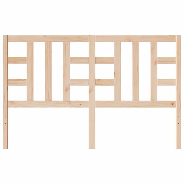 vidaXL gultas galvgalis, 146x4x100 cm, priedes masīvkoks