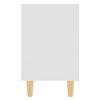 vidaXL naktsskapī&scaron;i ar koka kājām, 2 gab., balti, 40x30x50 cm