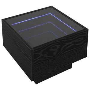 vidaXL Kafijas galdiņ&scaron; Melns ozolkoks 40 x 40 x 30 cm