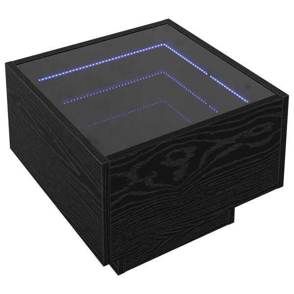 vidaXL Kafijas galdiņ&scaron; Melns ozolkoks 40 x 40 x 30 cm