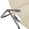 vidaXL sauļo&scaron;anās krēsli, 2 gb., saliekami, bē&scaron;s tekstilēns, tērauds