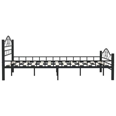 vidaXL gultas rāmis, melns, 160x200 cm, tērauds