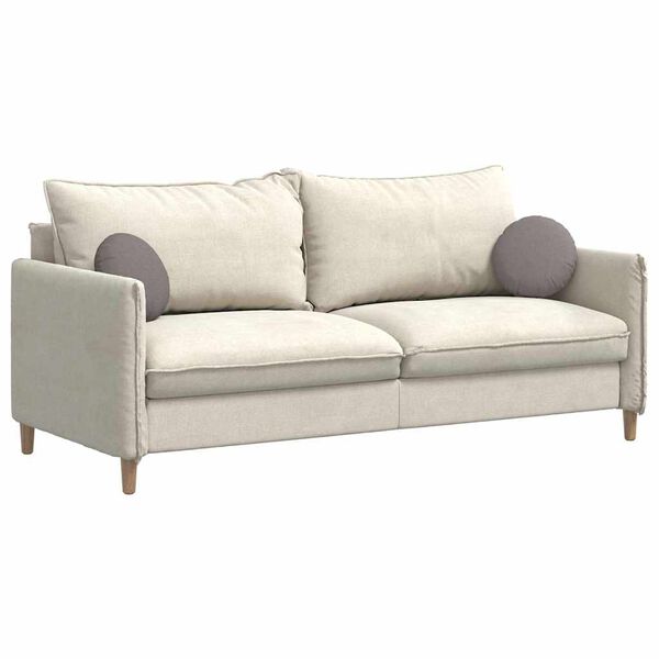 vidaXL Sēdvietas spilventiņi 2 pcs Pelēkbrūna Ø30 x 13 cm audums