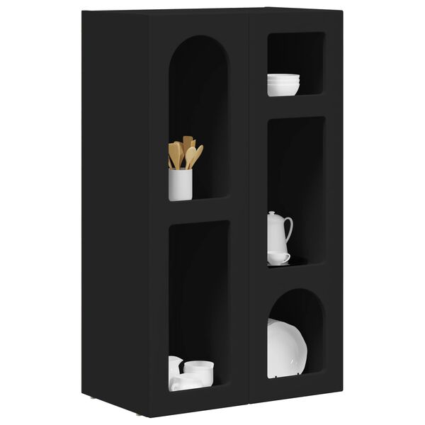 vidaXL Puse Melna 59 x 35 x 100,5 cm Inženierijas koks