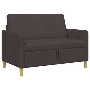 vidaXL Sofas ar uzglabā&scaron;anu Tum&scaron;i brūna 122 x 78 x 87 cm Poliesters