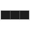 vidaXL 3-paneļu istabas aizslietnis, 525x180 cm, melns audums